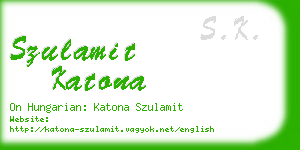 szulamit katona business card